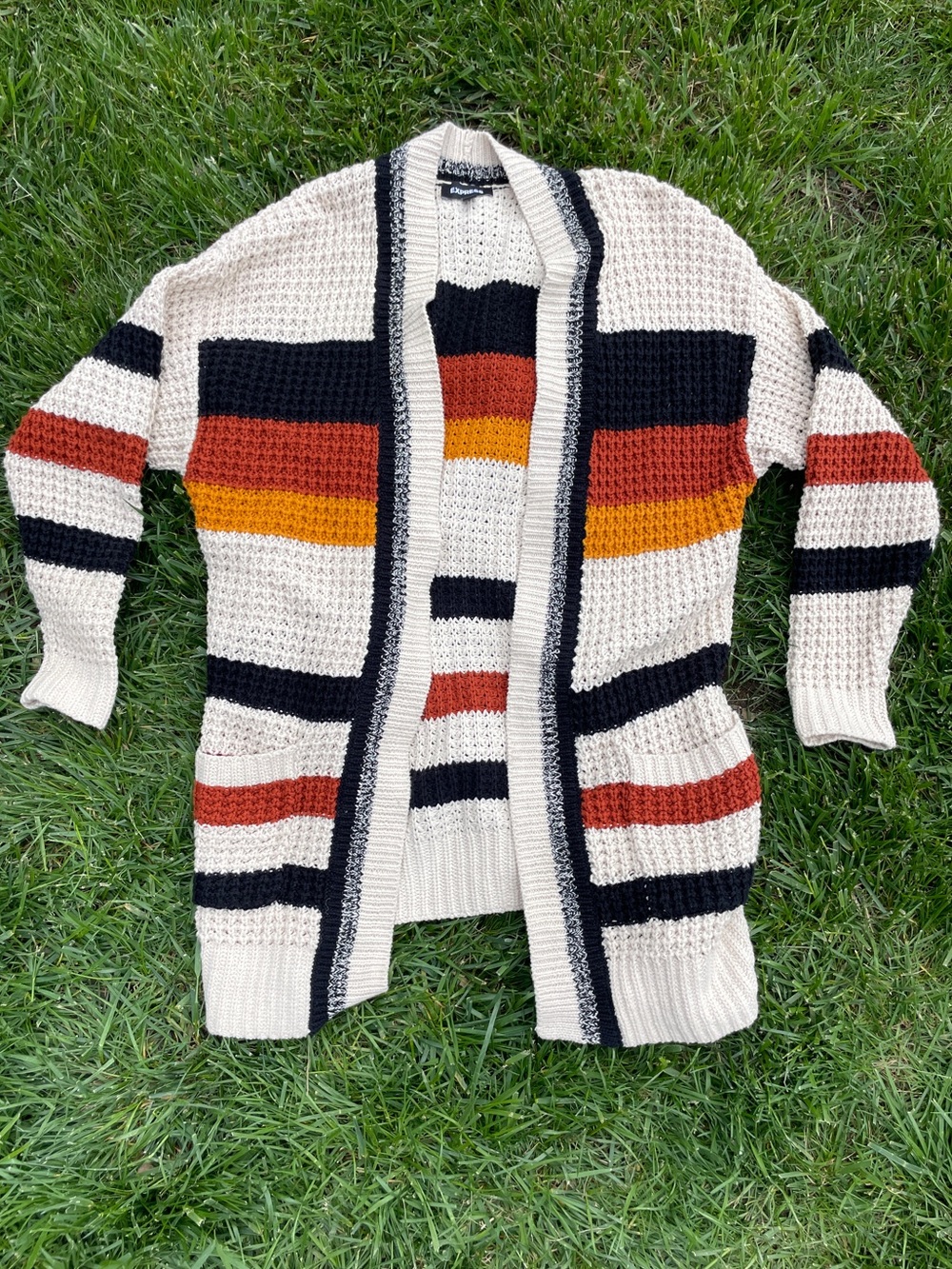 Express Striped Cardigan Like New